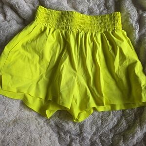 ZYIA Neon Yellow Athletic Shorts